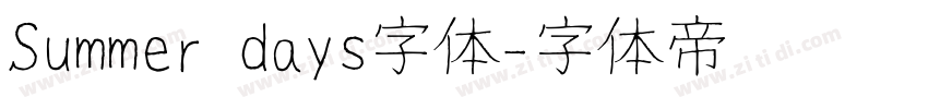Summer days字体字体转换